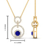 Load image into Gallery viewer, multi-ring-interlocked-diamond-pendant-with-sapphire-in-yellow-gold-FDPD10699-GSABL-ANGLE2-NL-YG-HW.jpg?v=1759291658