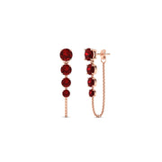 multi-ruby-chain-stud-earrings-in-rose-gold-FDEAR11134GRUDR-NL-RG