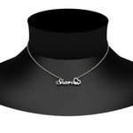 Load image into Gallery viewer, name-necklace-with-heart-in-FDPD11280-NL-WG