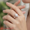 Load image into Gallery viewer, Vine Halo Lab-Created Pear Shaped Engagement Ring