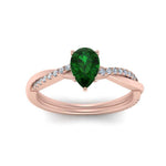 Load image into Gallery viewer, natural-emerald-pear-shape-wedding-ring-in-rose-gold-FD8253PERGEMGR-NL-RG-GS.jpg
