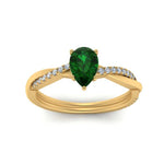Load image into Gallery viewer, natural-emerald-pear-shape-wedding-ring-in-yellow-gold-FD8253PERGEMGR-NL-YG-GS.jpg