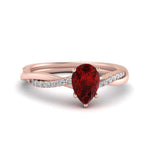 Load image into Gallery viewer, natural-ruby-pear-shape-wedding-ring-in-rose-gold-FD8253PERGRUDR-NL-RG-GS.jpg
