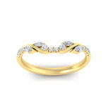 Load image into Gallery viewer, nature-inspired-leaf-curved-wedding-band-in-yellow-gold-fdens11635bangle5-nl-yg