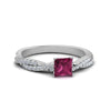 Load image into Gallery viewer, nature-inspired-petite-vine-princess-cut-pink-sapphire-ring-in-white-gold-FD8233PRRGSADRPI-NL-WG-GS