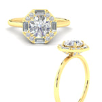 Load image into Gallery viewer, octagon-round-cut-halo-baguette-ring-in-fd11549-nl-yg