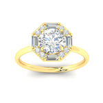 Load image into Gallery viewer, octagon-round-cut-halo-baguette-ring-in-fd11549-nl-yg
