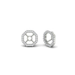 Load image into Gallery viewer, octagon-shape-diamond-ear-jackets-for-1-carat-studs-in-fdear11507angle1-1.00ct-nl-wg_0c473833-3c27-49d3-9dbd-e914dafe14b8