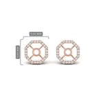 Load image into Gallery viewer, octagon-shape-diamond-ear-jackets-in-rose-gold-fdear11507angle1-nl-rg.jpg
