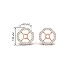 Load image into Gallery viewer, octagon-shape-diamond-ear-jackets-in-rose-gold-fdear11507angle2-nl-rg-hw
