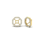 Load image into Gallery viewer, octagon-shape-diamond-ear-jackets-in-yellow-gold-fdear11507angle1-nl-yg.jpg