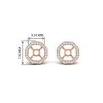 Load image into Gallery viewer, octagon-shape-diamond-ear-jackets-for-1-carat-studs-in-fdear11507angle2-1.00ct-nl-rg_1a9d4b06-d6ff-42b3-809f-4dacda071de3