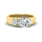 Load image into Gallery viewer, offbeat-2-stone-oval-and-round-band-ring-in-yellow-gold-fd11548-nl-yg.jpg
