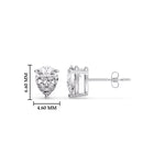 Load image into Gallery viewer, One Carat Diamond Pear Cut 3 Prong Earring