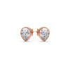 Load image into Gallery viewer, Half Carat Diamond Pear Drop Stud Bezel Earring