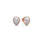 Load image into Gallery viewer, Half Carat Diamond Pear Drop Stud Bezel Earring