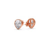 Load image into Gallery viewer, Half Carat Diamond Pear Drop Stud Bezel Earring