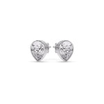 Load image into Gallery viewer, Half Carat Diamond Pear Drop Stud Bezel Earring