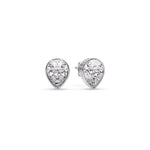 Load image into Gallery viewer, Half Carat Diamond Pear Drop Stud Bezel Earring