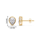 Load image into Gallery viewer, Half Carat Diamond Pear Drop Stud Bezel Earring