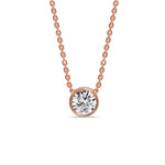Load image into Gallery viewer, One Carat Round Bezel Solitaire Pendant