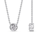 Load image into Gallery viewer, One Carat Round Bezel Solitaire Pendant