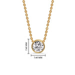 Load image into Gallery viewer, One Carat Round Bezel Solitaire Pendant