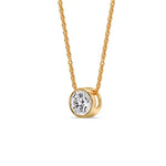 Load image into Gallery viewer, One Carat Round Bezel Solitaire Pendant
