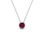 Load image into Gallery viewer, One Carat Round Bezel Solitaire Pendant