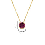 Load image into Gallery viewer, One Carat Round Bezel Solitaire Pendant