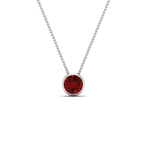 Load image into Gallery viewer, One Carat Round Bezel Solitaire Pendant