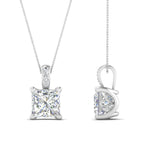 Load image into Gallery viewer, one-carat-square-cut-diamond-filigree-pendant-in-FDPD86802PR1.0CTANGLE2-NL-WG