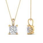 Load image into Gallery viewer, one-carat-square-cut-diamond-filigree-pendant-in-FDPD86802PR1.0CTANGLE2-NL-YG