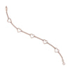 Load image into Gallery viewer, open-heart-love-chain-bracelet-in-rose-gold-FD-BRC8650ANGLE3-NL-RG