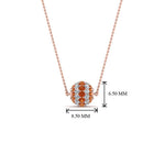 Load image into Gallery viewer, orange-sapphire-ball-pendant-0.70-ct-in-FDPD8433GSAOR-NL-RG