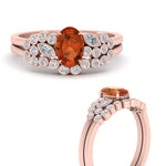 Load image into Gallery viewer, orange-sapphire-bezel-wedding-ring-set-in-rose-gold-FDENS3110OVGSAOR-NL-RG-GS.jpg