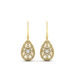 Load image into Gallery viewer, ornate-filigree-diamond-teardrop-earrings-in-yellow-gold-FD-EAR11369ANGLE1-NL-YG