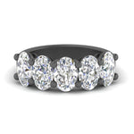 Load image into Gallery viewer, oval-5-stone-wedding-band-diamond-4-carat-in-black-gold-FD8008OVB-4.00CT-NL-BG.jpg