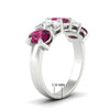 Load image into Gallery viewer, oval-5-stone-wedding-band-pink-sapphire-4-carat-in-white-gold-fdwb8008ovgsadrpiangle2-4.00ct-nl-wg-hw.jpg