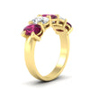 Load image into Gallery viewer, oval-5-stone-wedding-band-pink-sapphire-4-carat-in-yellow-gold-fdwb8008ovgsadrpiangle2-4.00ct-nl-yg.jpg