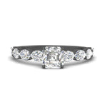 Load image into Gallery viewer, Oval Accented Asscher Cut Engagement Ring