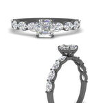 Load image into Gallery viewer, Oval Accented Asscher Cut Engagement Ring