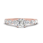 Load image into Gallery viewer, Oval Accented Asscher Cut Engagement Ring