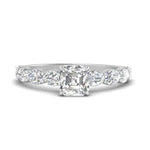 Load image into Gallery viewer, Oval Accented Asscher Cut Engagement Ring