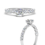 Load image into Gallery viewer, Oval Accented Asscher Cut Engagement Ring
