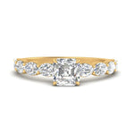 Load image into Gallery viewer, Oval Accented Asscher Cut Engagement Ring