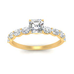 Load image into Gallery viewer, Oval Accented Asscher Cut Engagement Ring