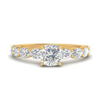 Load image into Gallery viewer, Oval Accented Cushion Cut Engagement Ring