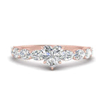 Load image into Gallery viewer, Oval Accented Heart Shaped Engagement Ring
