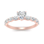 Load image into Gallery viewer, Oval Accented Heart Shaped Engagement Ring